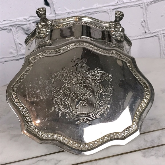 International Silver Company British Royal Lion Crest Vintage Hinged Jewelry Box - Picture 9 of 11